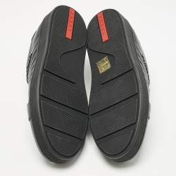 Pre Owned Prada Sport Black Leather Lace Up Sneakers Size 37.5