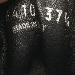 Pre Owned Prada Sport Black Leather Lace Up Sneakers Size 37.5