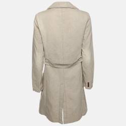 Pre Owned Prada Sport Beige Cotton Linen Coat M