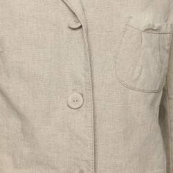 Pre Owned Prada Sport Beige Cotton Linen Coat M