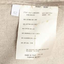 Pre Owned Prada Sport Beige Cotton Linen Coat M