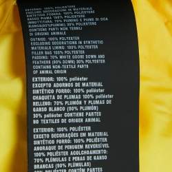 Prada Sports Yellow Technical Synthetic Puffer Down Jacket M
