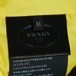 Prada Sports Yellow Technical Synthetic Puffer Down Jacket M