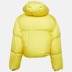 Prada Sports Yellow Technical Synthetic Puffer Down Jacket M