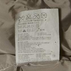 Prada White Nylon Blend Belt Detail Quilted Jacket S