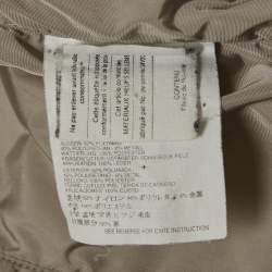 Prada White Nylon Blend Belt Detail Quilted Jacket S