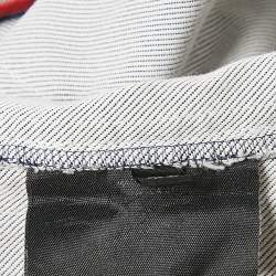 Prada Blue/White Synthetic Drill Trousers M
