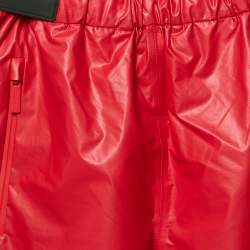 Prada Sport Red Logo Detail Waist Nylon Shorts XS