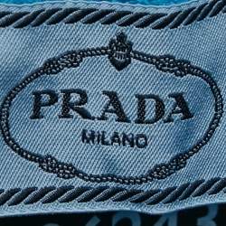 Pre Owned Prada Sport Blue Textured Technical Jersey Crop Jacket S