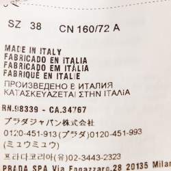 Pre Owned Prada Sport Orange Textured Technical Jersey Crop Top S