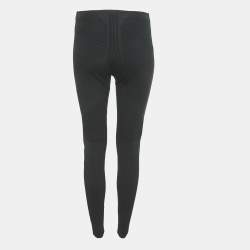 Pre Owned Prada Sports Black Logo Embroidered Technical Jersey leggings S