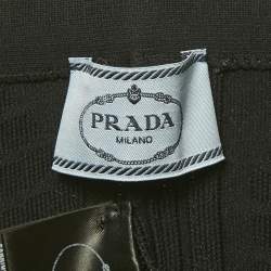 Pre Owned Prada Sports Black Logo Embroidered Technical Jersey leggings S