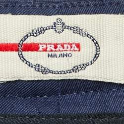 Pre Owned Prada Sport Navy Blue Cotton Regular Fit Trousers M