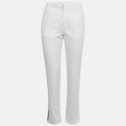 Pre Owned Prada Sport White Cotton Trousers M