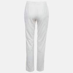 Pre Owned Prada Sport White Cotton Trousers M
