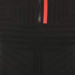 Pre Owned بلوفر برادا سبورت قماش محبوك مطاطي منسوج أسود مقاس كبير 