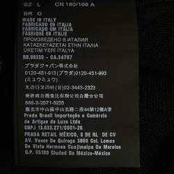 Pre Owned بلوفر برادا سبورت قماش محبوك مطاطي منسوج أسود مقاس كبير 