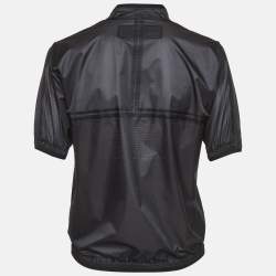 Pre Owned Prada Sport Black Logo Patch Nylon Shirt L