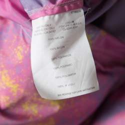Prada Sport Multicolor Printed Zip Front Belted Hooded Jacket M