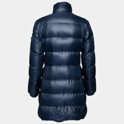 Prada Blue Down Synthetic Zip Front Jacket M