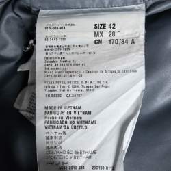 Prada Blue Down Synthetic Zip Front Jacket M