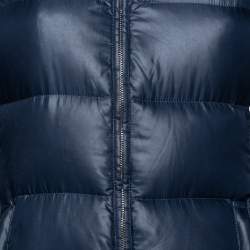 Prada Blue Down Synthetic Zip Front Jacket M