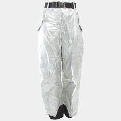 Prada Sport Silver Nylon Belted Ski Pants M