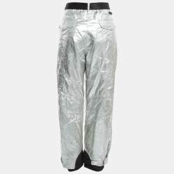 Prada Sport Silver Nylon Belted Ski Pants M