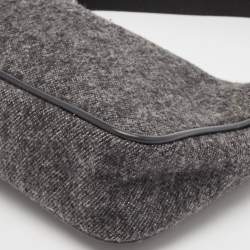 Pre Owned Prada Sport Grey Wool Shoulder Bag