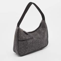 Pre Owned Prada Sport Grey Wool Shoulder Bag