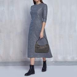 Pre Owned Prada Sport Grey Wool Shoulder Bag