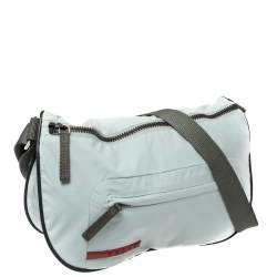 Pre Owned Prada Sport Blue Nylon Crossbody Bag