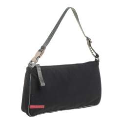 Pre Owned Prada Sport Black Nylon Baguette