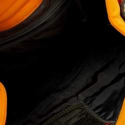 Pre Owned Prada Sport Orange Embroided Fabric Satchel