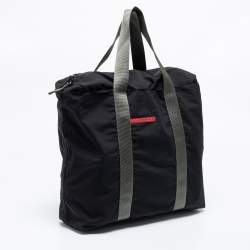 Pre Owned Prada Sport Black Nylon Tote