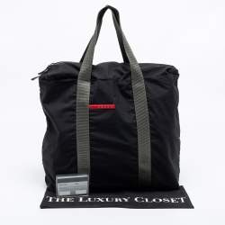 Pre Owned Prada Sport Black Nylon Tote