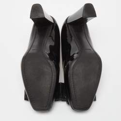 Pre Owned Prada Sport Black Patent Leather Bow Detail Pumps Size 36