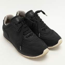 Prada Sport Black Nylon Low Top Sneakers Size 39