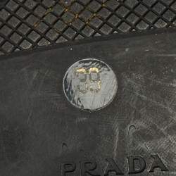 Pre Owned Prada Sport Black Leather Buckle Detail Mid Calf Length Boots Size 39