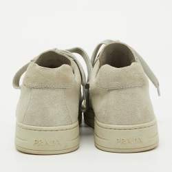 Prada Sport Light Grey Suede Low Top Sneakers Size 38
