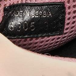 Prada Sport Black/Pink  Neoprene Cut Out Low Top Sneakers Size 39