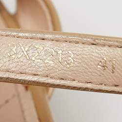 Pre Owned Prada Sport Beige Patent Leather Wedge Sandals Size 41