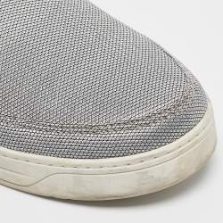 Pre Owned Prada Sport Silver Nylon Slip On Sneakers Size 39