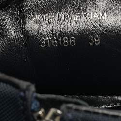 Prada Sport Navy Blue Canvas High Top Sneakers Size 39
