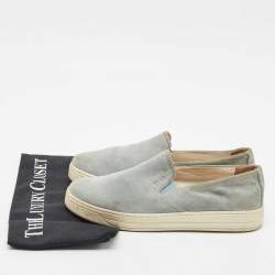 Prada Sport Blue Suede Slip On Sneakers Size 37