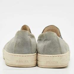 Prada Sport Blue Suede Slip On Sneakers Size 37