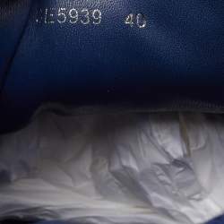 Pre Owned Prada Sport Grey/Light Green Suede and Nylon Low Top Sneakers Size 40