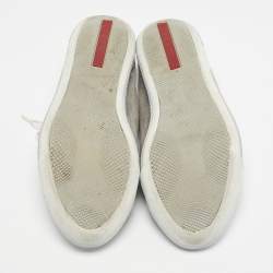 Pre Owned Prada Sport Grey Suede Lace Up Sneakers Size 38