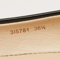 Pre Owned Prada Sport Dark Green Patent Leather Block Heel Pumps Size 36.5