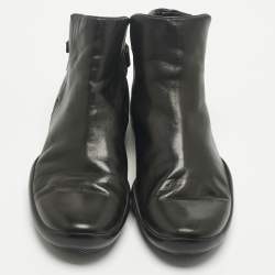Pre Owned Prada Sport Black Leather High Top Sneakers Size 37
